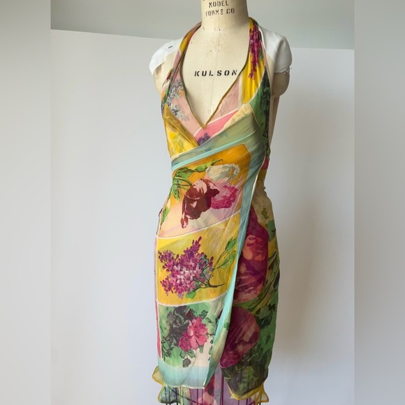 Vintage Jean Paul Gautier Sundress, floral print, sheer - Picture 4 of 9